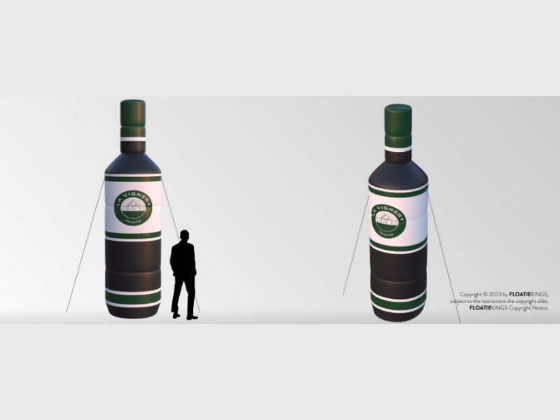 inflatable wine bottle