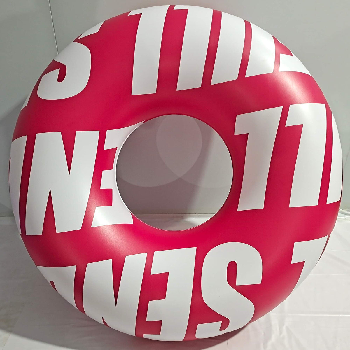 red pool float ring tube