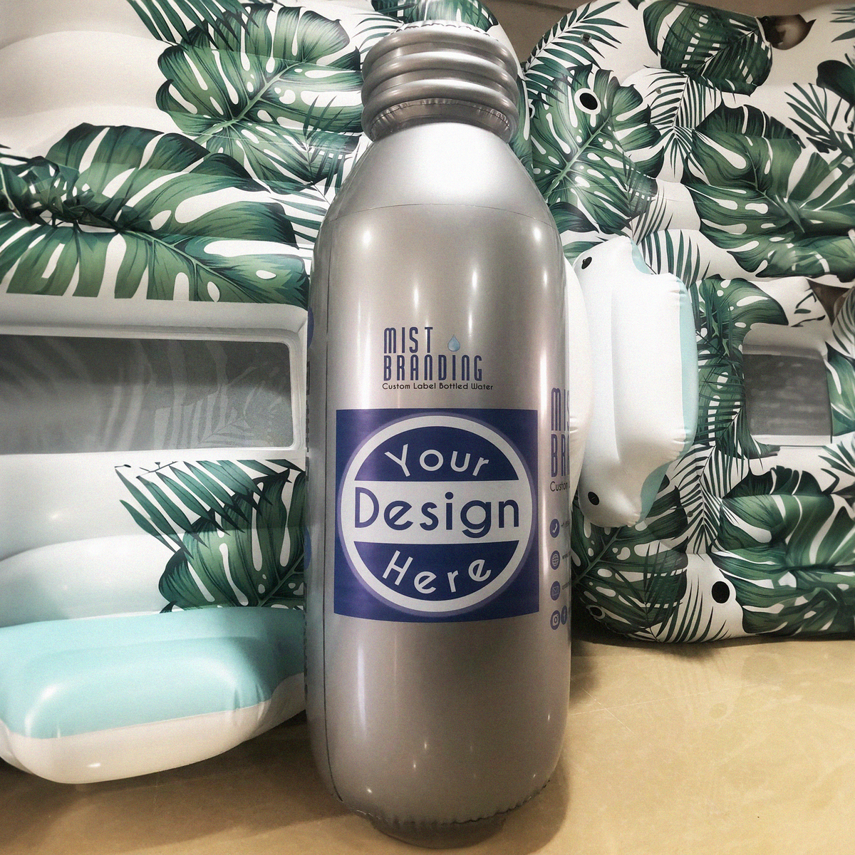 mist branding advertising bottle inflatable