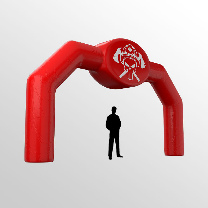 red custom inflatable arch