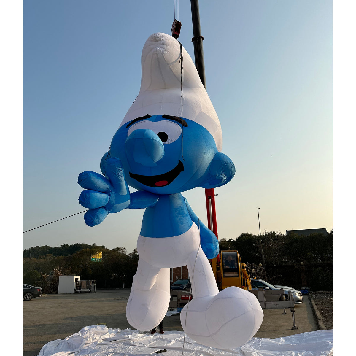 big inflatable smurf