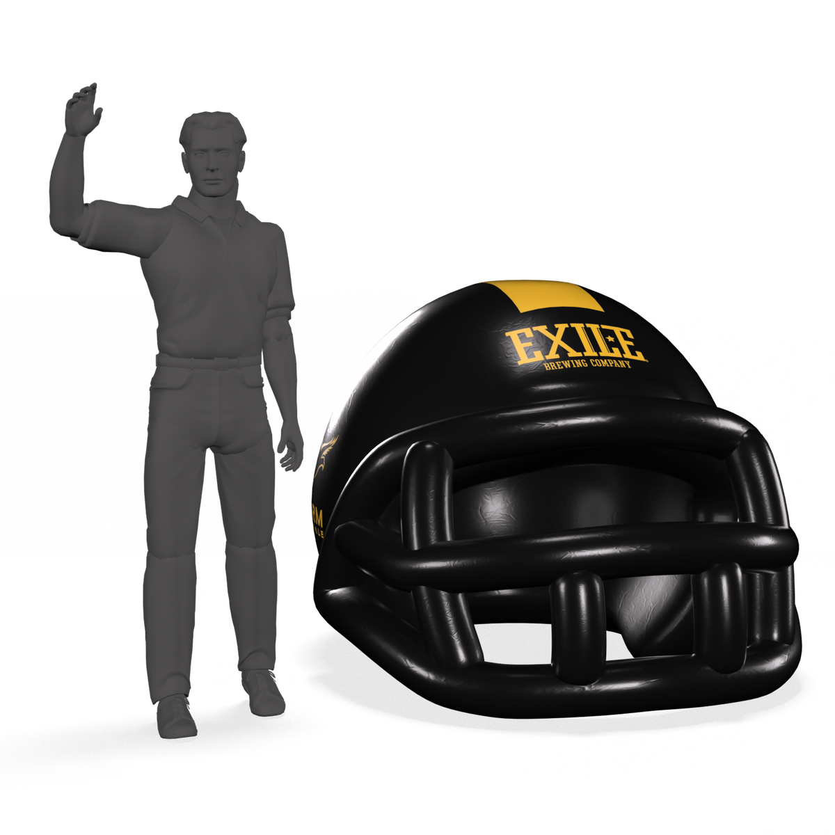 black helmet custom inflatable