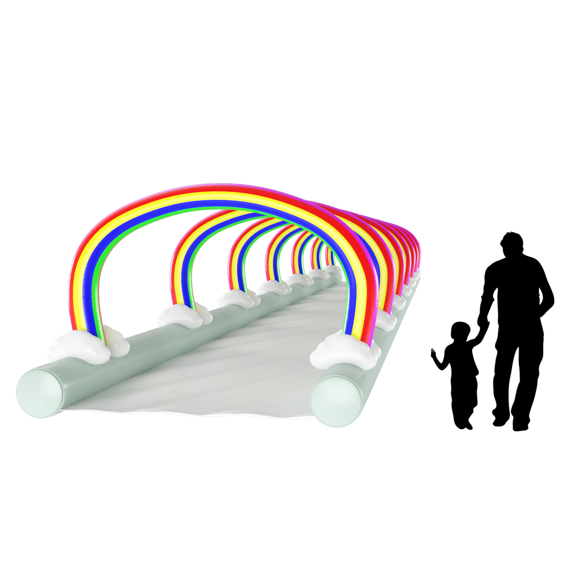 rainbow custom inflatable slip and slide