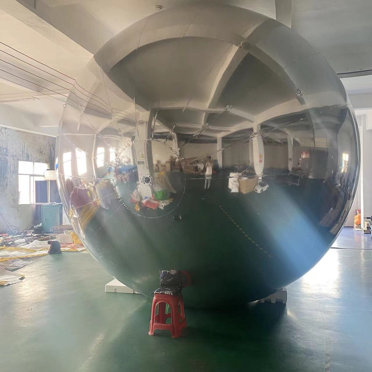 giant silver inflatable