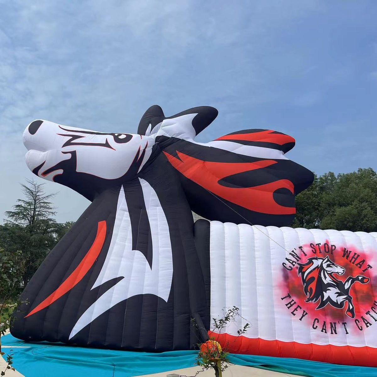 horse inflatable custom tunnel